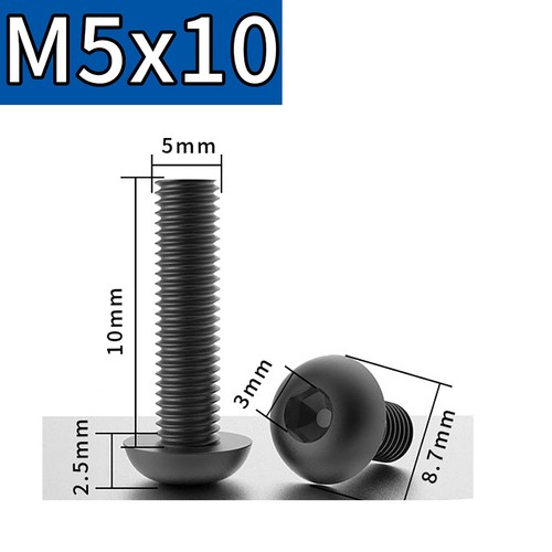 M5 Aluminium Button Head Allen Screws Anodizing Hex Socket Colourful Screws - Picture 49 of 78
