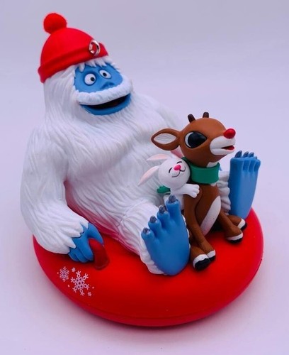 2021 Hallmark Ornament SLEDDING FRIENDS Rudolph Red Nose Reindeer & Bumble NIB - Picture 3 of 3
