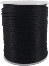 3Mm Black Satin Cord Rattail Silk Cord Chinese Knot Thread for Jewelry Making, 5