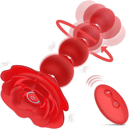 360° Rotating /Thrusting Anal Butt Plug Vibrator G-spot Stimulator Vibrating Toy - Picture 12 of 33