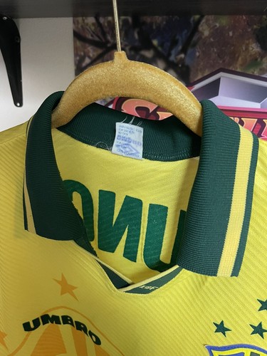 Vintage Authentic FIFA World Cup Soccer USA 94 UMBRO Brazil DUNGA 8 Jersey - Picture 19 of 21