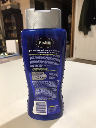 Prestone High Protection Wax EZ-off Full Synthetic Formula Car & Auto Detailing - Picture 2 of 3