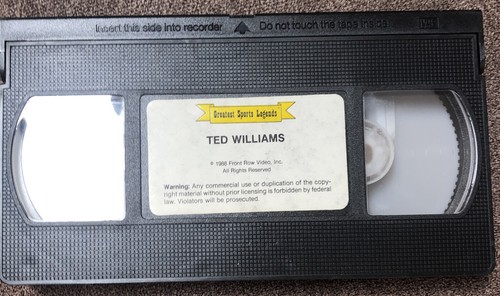 TED WILLIAMS Greatest Sports Legends VHS TAPE 1989 Boston Red Sox MLB HOF - Picture 3 of 3