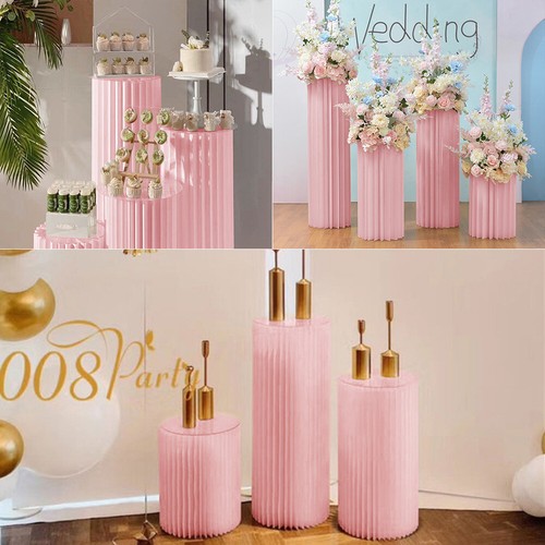 Paper Flower Cake Stand Plinth Pedestal Cylinder Wedding Centrepiece Party Decor - Picture 8 of 18