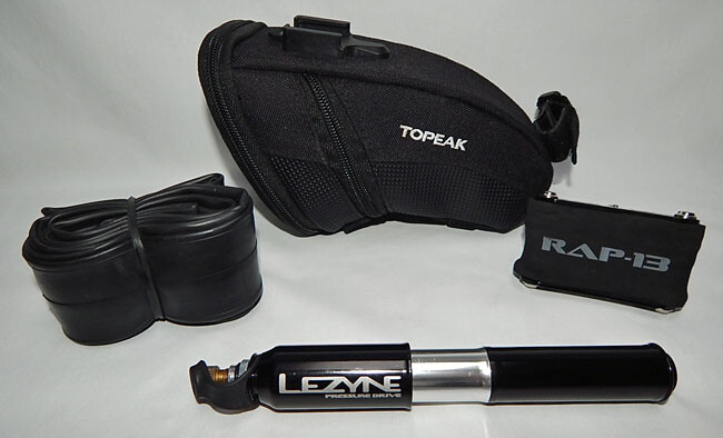 VERY NICE TOPEAK SADDLEBAG REPAIR KIT W LEZYNE PUMP & MULTI-TOOL VERY NICE TOPEAK SADDLEBAG REPAIR KIT W LEZYNE PUMP & MULTI-TOOL