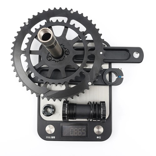  Road Bike Crankset 155-175mm Crank 50-34T/52-36T/53-39T Double Chainring  - Picture 20 of 26