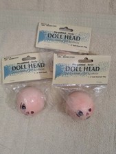 NWT, Lot Of 3,Pre Painted Resin doll heads 2" Wangs Int. BQ565F Doll Making Part