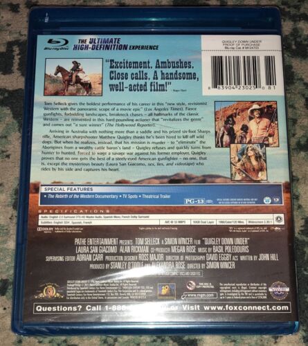 Quigley Down Under Blu-ray NEW Tom Selleck Alan Rickman Laura San Giacomo - Picture 2 of 2