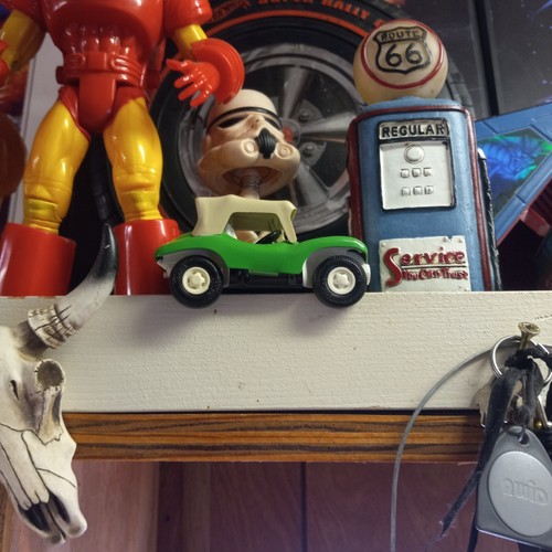 Vintage Tonka 55340 Dune Buggy Green Pressed Steel Metal Toy Car w White Top - Picture 6 of 6