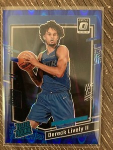 Dereck Lively II Optic Seismic Blue Rated Rookie Numbered #58/249 RC 2023-24
