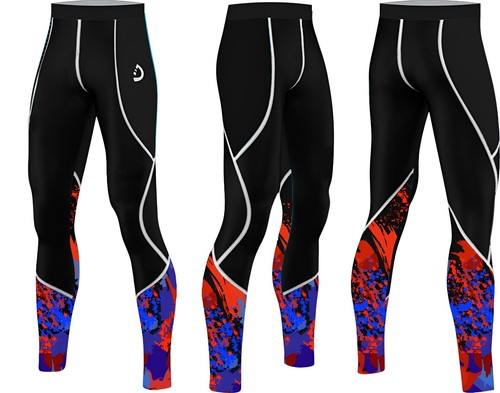Mens Compression Thermal Workout Fitness Skin Tights Gym Yoga Running Pants - Picture 2 of 6