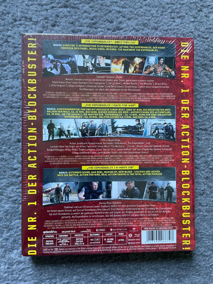 The Expendables Trilogy (2010-2014) UNCUT Limited Edition Steelbook Blu-ray NEW - Image 2 of 2