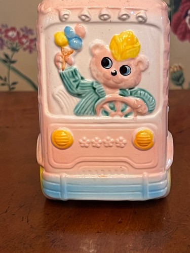 Vintage Relpo 50er Jahre Eiswagen Keramik Übertopf