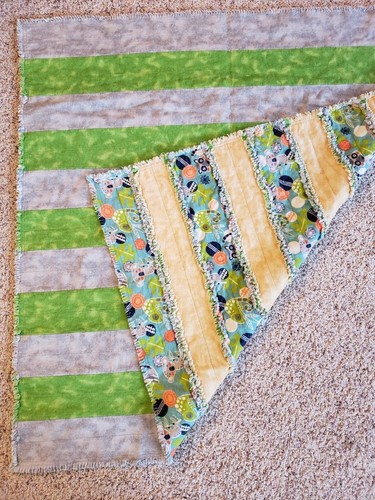 RAG BLANKETS QUILTS FOR BABY BOY GIRL TODDLERS 40" X 40" VARIOUS PATTERNS CHOICE - Picture 9 of 20