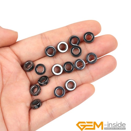 Natural Black Hematite Gemstone Assorted Shape Jewelry Making Beads No Magnetic - Picture 18 of 548