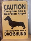 Dachshund Security/Protection Themed 12"x8" Tin Decor Sign NEW