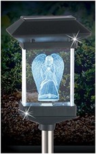 14" Solar Led Memorial 3d Crystal Light Guardian Angel