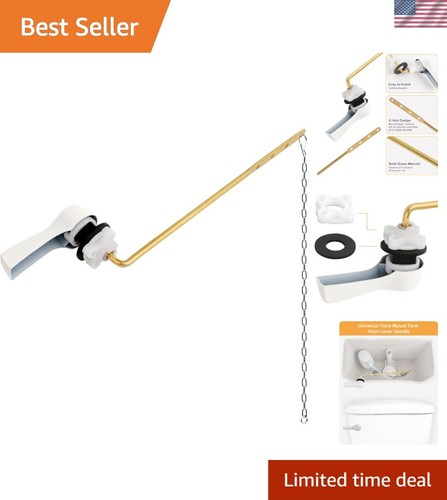 High-Quality Stainless Steel and Brass Toilet Flush Handle - Adjustable Length