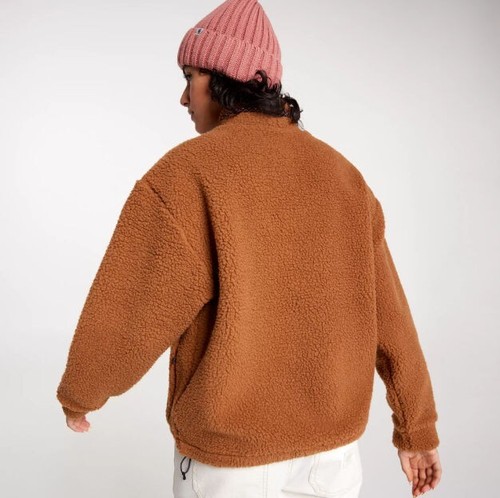 Alpine Design Women's 1/4 Snap Sherpa Pullover Caramel Latte Size M - Picture 2 of 5