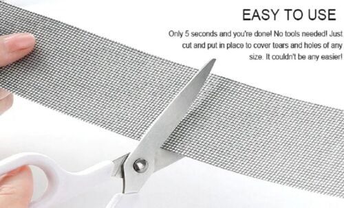 2-Pack Fiberglass Window Screen Repair Kit – 2×79″ Mesh Tape Patch Set - Picture 3 of 9
