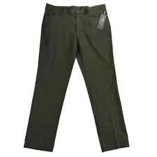 Tommy Hilfiger Mens TH Flex Finn Modern Fit Twill Pants Olive Green 38x32