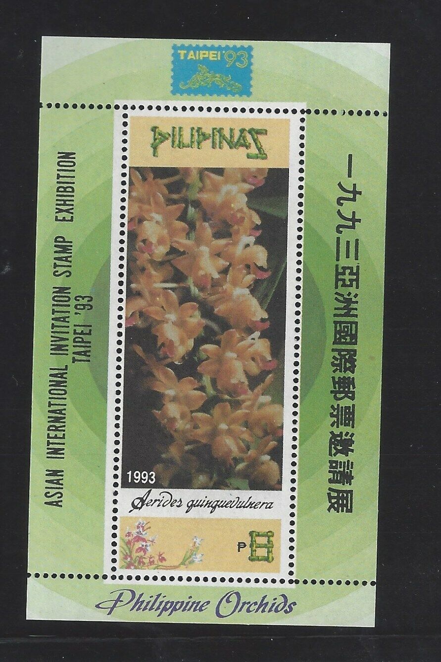 Philippines #2246a MNH S/S Orchids/Aerides quinquevulnera Taipei Ovpt