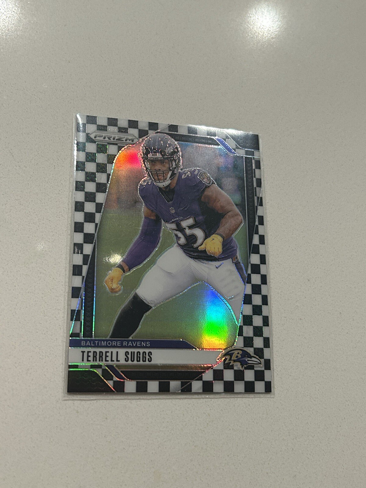 2024 Panini Prizm - Terrell Suggs #26 Black & White Checker Prizm
