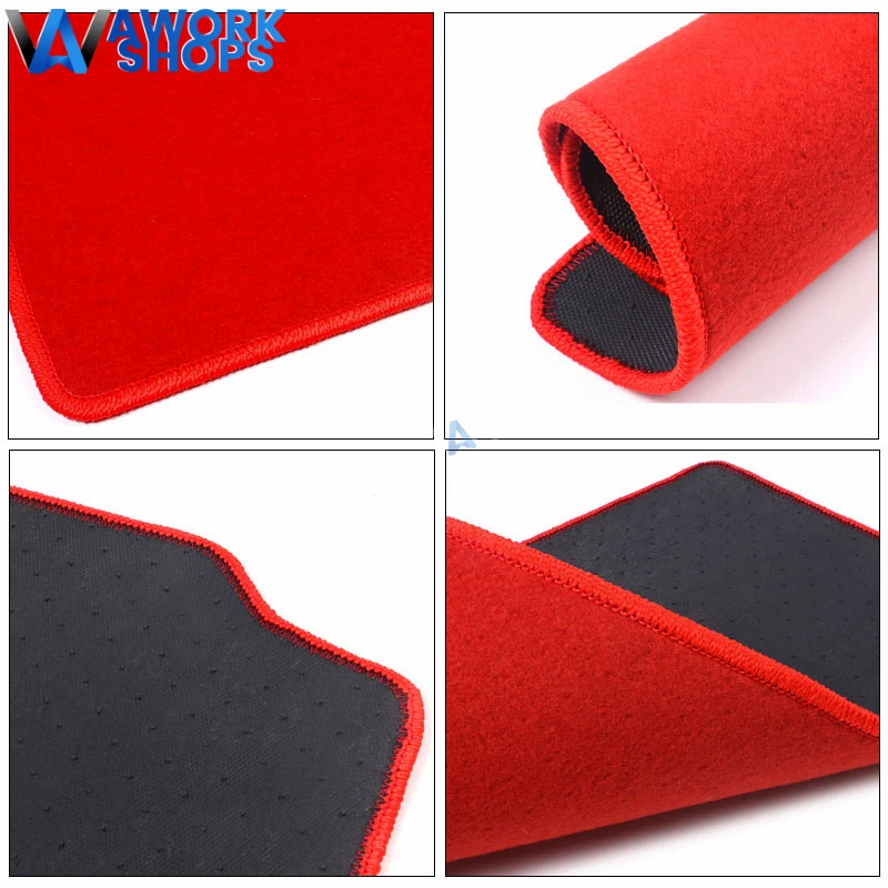 For 92-95 Honda Civic Red Nylon Floor Mat Carpet Non-slip W/ white si 4pcs - Изображение 2 из 2