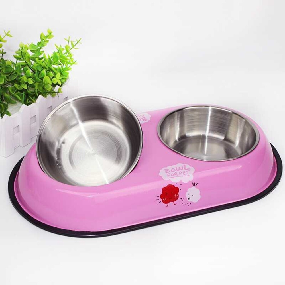 Dog Stainless Steel Bowl Crate Water Bowl Dog Food Bowl Slow Feed Dog