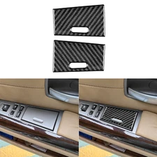 Real Carbon Fiber Rear Door Ashtray Panel Trim For BMW 7 Series E65 E66 02-08