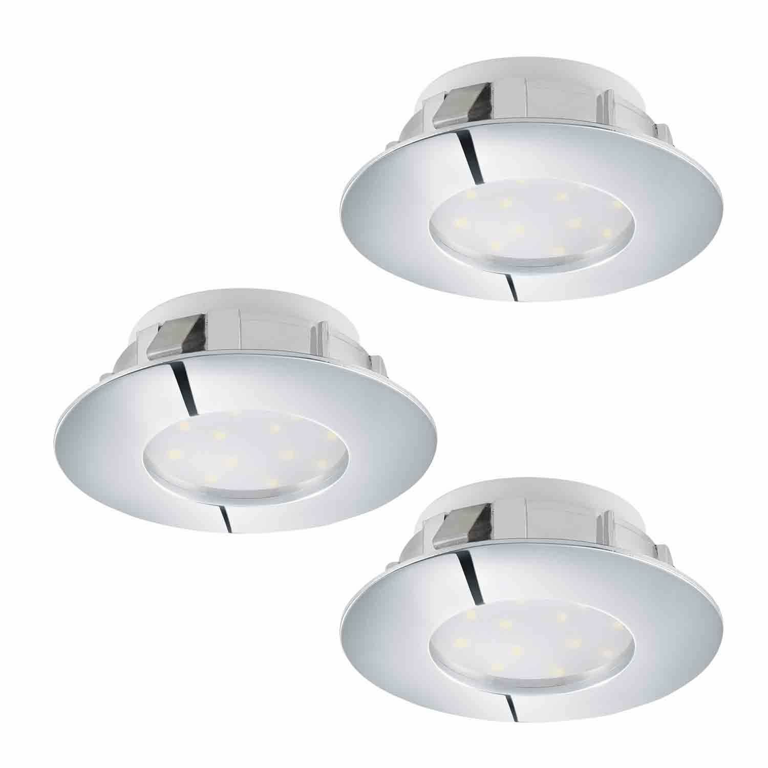 Pineta moderno LED Luce ad Incasso 3 plastica cromata-EGLO Pineta moderno LED Luce ad Incasso 3 plastica cromata-EGLO