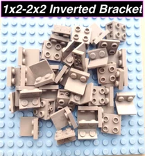 LEGO 2x2 Bracket Light Bluish Gray Bracket  1 x 2- 2 x 2 Inverted NEW X10