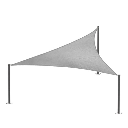 Shade Sail Right Triangle Awning Outdoor UV Sun Canopy Shelter Cover w/Kit Gray - Picture 2 of 9