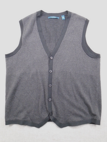 Perry Ellis Sweater Vest Men’s Size Large Tall Dark Grey 20% Wool - Picture 3 of 12