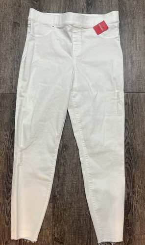 Spanx Women's 20229R Size XL White Distressed Denim Skinny Jean Leggings NWT