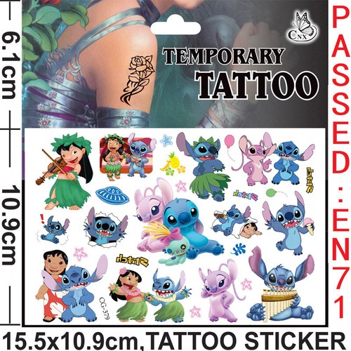 Adesivi tatuaggi cartone animato Lilo & Stitch Stitch bambini compleanno festa forniture regalo - Foto 3 di 29