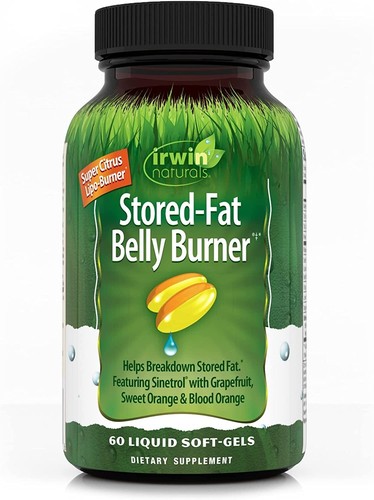 Irwin Naturals Stored-Fat Belly Burner - with Sinetrol - 60 Soft-gels exp 1/26