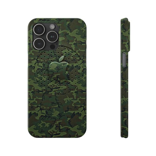 Funda delgada militar verde para iPhones, diseño camuflaje, acabado brillante - Imagen 23 de 73