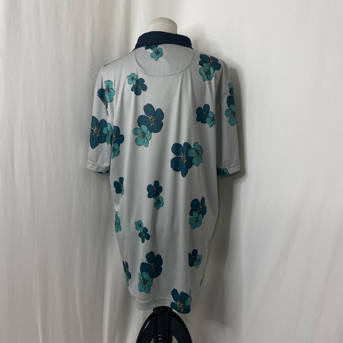 Poloshirt Herren XL Swannies Mehrfarbig Blumenmuster Golf Kurzarm - Bild 4 von 9