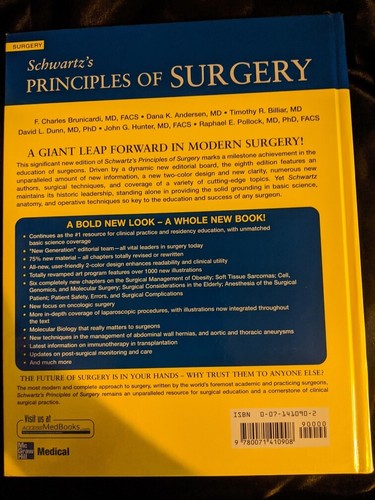 Schwartz's Principles of Surgery, Eighth Edition by Brunicardi,F.|Andersen,Da… - Imagen 3 de 3