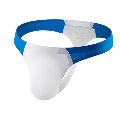 Men Ice Silk Thongs Briefs Sexy T-Back Patchwork Underwear G-String Panties❤ - Picture 38 of 47