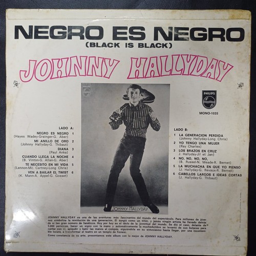 Johnny Hallyday – Negro Es Negro (Black Is Black) - Rock & Roll, Chanson, 1966 - Picture 2 of 10