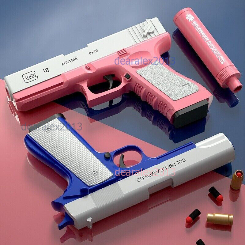 Toy Gun Pistol Set Soft Bullets Realistic1:1 Classic Toy Kids Safe Kinds Type