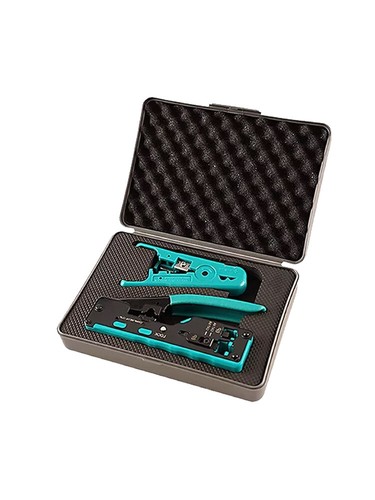 RJ45 Pass Through Crimp Tool Kit Ethernet Crimper Cat5e Cat6 Cat6A Cat7 - Afbeelding 10 van 10