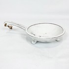 Wooden Whitewash Hanging Sitting Wooden Bowl Leather Rawhide Hanger Farmhouse