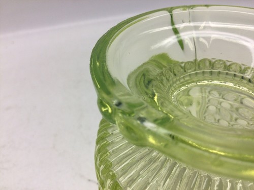 EAPG Richards And Hartley 3 Panel Canary Vaseline Creamer - Picture 6 of 14