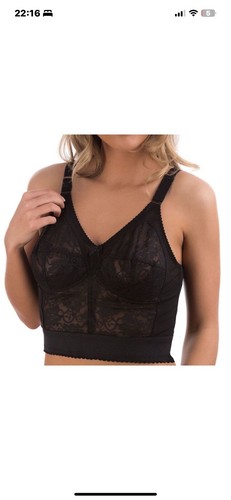 Naturana Longline/Long Line Firm Control BLACK Bra 8000 Size 46C - Picture 2 of 5