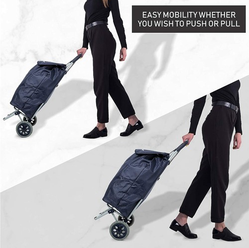 Hoppa Folding Shopping Cart Trolley Bag Wheeled Trolley - HUGE 47L/57L - Picture 16 of 48