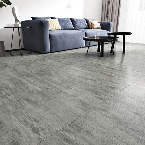 Grey Peel and Stick Floor Tiles - 20 PCS Durable Thick Wood Vinyl Flooring Water - Picture 6 of 9