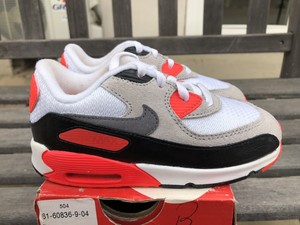 Nike Air Max 90 Premium Mesh Infrared Grey Toddler 10C Nike Air Max 90 Baby and Toddler Shoe. Nike LU
